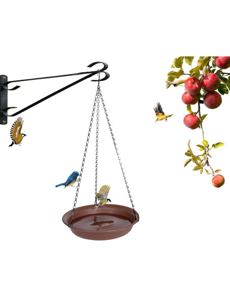 Bañera de Aves Colgante VUWEZ 30.48 cm Chocolate - 2 Paquete