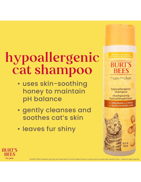 Champú Hipoalergénico para Gatos Burt's Bees 295 ml - Suave y Natural