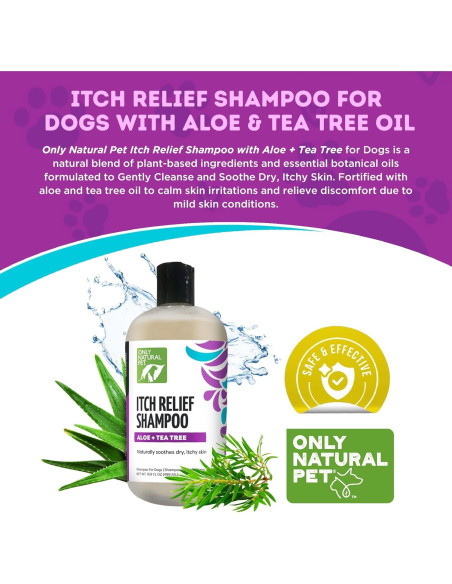 Champú Alivio Picazón Only Natural Pet 478 g Aloe Árbol Té