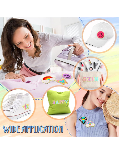 Parches de Letras Chenille Yilloog 120 Pcs para Ropa y Manualidades