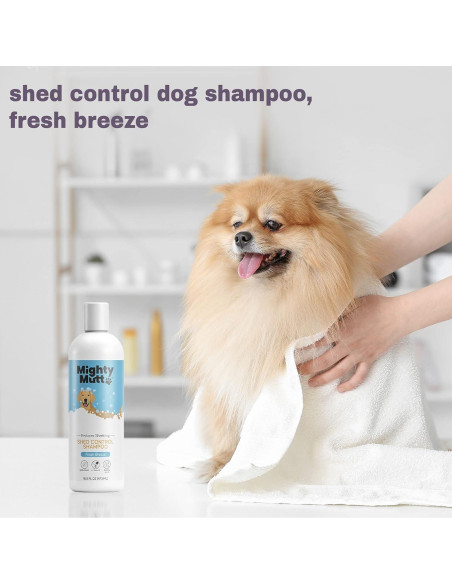 Champú Deshedding Mighty Mutt 473 ml - Hipoalergénico para Perros