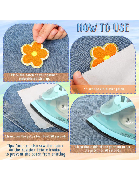 Parches de Letras Chenille Yilloog 120 Pcs para Ropa y Manualidades