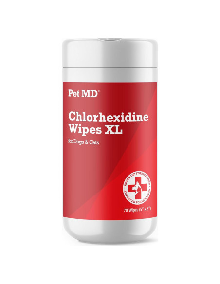 Toallitas Tóxicas XL Pet MD con Aloe para Perros y Gatos - 70 Unidades