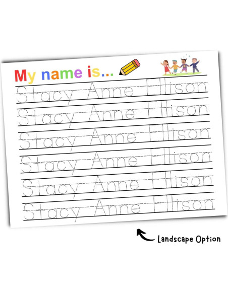 Hojas de Trazado de Nombres Personalizadas - Práctica de Escritura