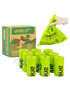 Bolsas Compostables ANECO para Excremento de Perro 135 Unidades