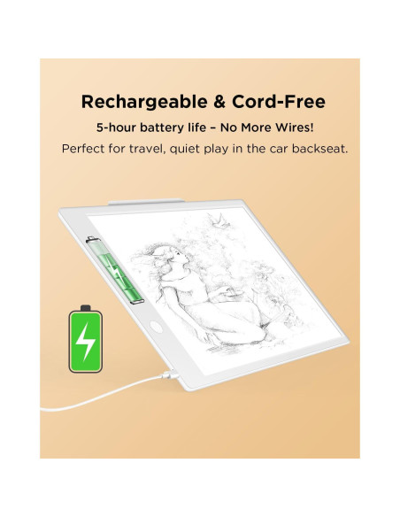 Tablero de Trazado LED A4 Barito 2 en 1 Recargable