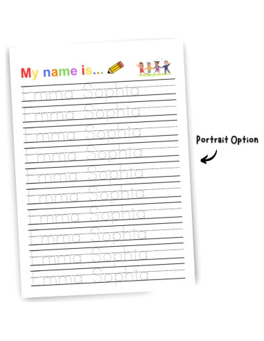 Hojas de Trazado de Nombres Personalizadas - Práctica de Escritura