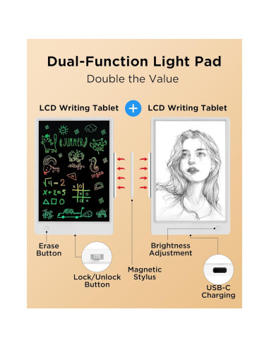 Tablero de Trazado LED A4 Barito 2 en 1 Recargable