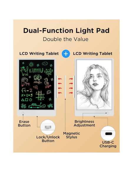 Tablero de Trazado LED A4 Barito 2 en 1 Recargable