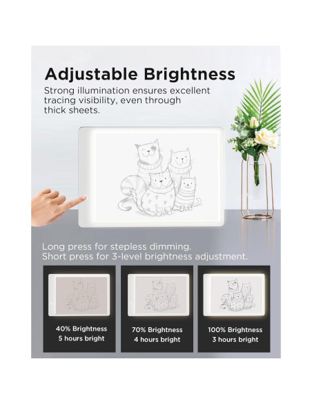 Tablero de Trazado LED A4 Barito 2 en 1 Recargable