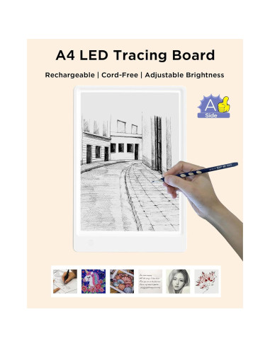 Tablero de Trazado LED A4 Barito 2 en 1 Recargable