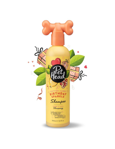Champú Brillante de Cumpleaños Pet Head 300 ml - Algodón de Azúcar