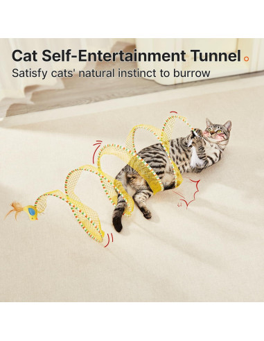 Túnel Espiral Interactivo para Gatos Potaroma 50.8 cm