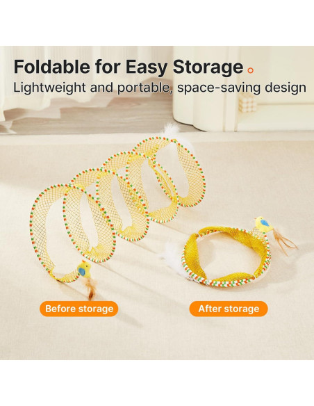 Túnel Espiral Interactivo para Gatos Potaroma 50.8 cm