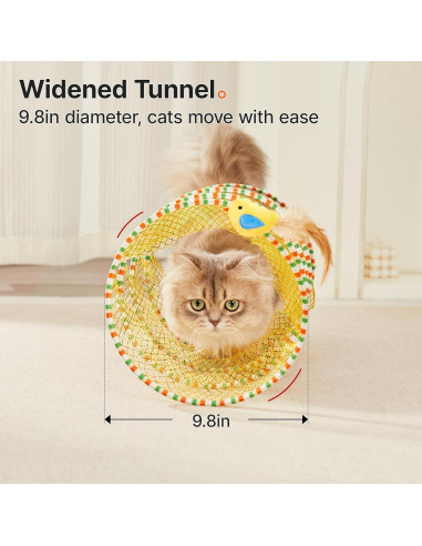 Túnel Espiral Interactivo para Gatos Potaroma 50.8 cm