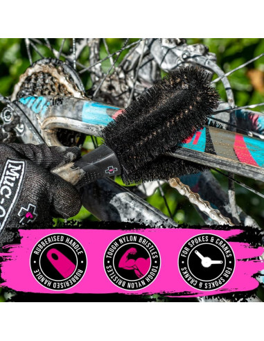Cepillo de limpieza para bicicletas Muc-Off de dos puntas