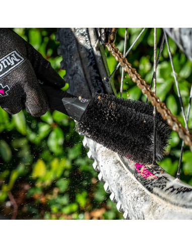 Cepillo de limpieza para bicicletas Muc-Off de dos puntas