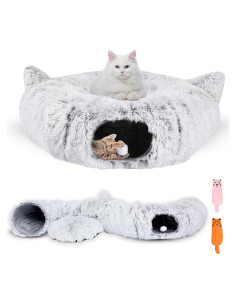 Cueva de Cama para Gatos Purrpuff 3 en 1 - 81.28 cm Plegable