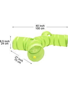 Túnel para gatos Youngever 4 vías plegable 39.9x24.1x34 cm 2