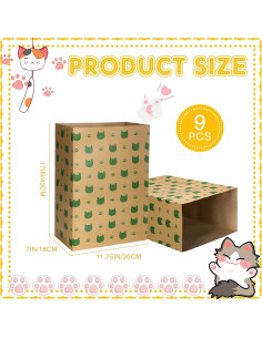 20 Bolsas de Papel para Gatos Feifeiya 43x30x18cm Juguete 2
