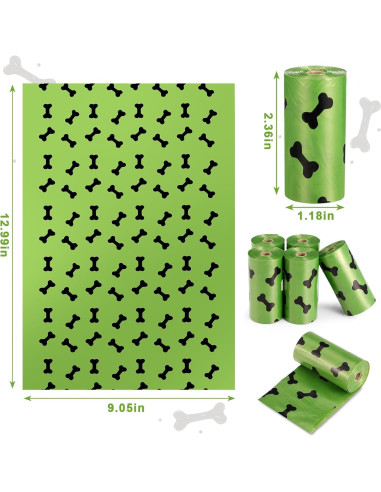 150 Bolsas de Excremento de Perro Genérico Biodegradables Aroma Lavanda