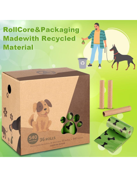 150 Bolsas de Excremento de Perro Genérico Biodegradables Aroma Lavanda
