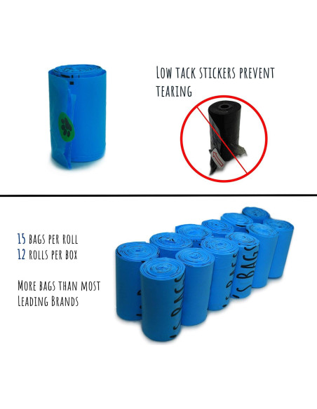 180 Bolsas Biodegradables Baboo para Excremento de Perros