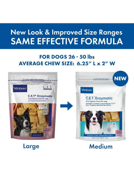 Masticables Enzimáticos Virbac C.E.T. para Perros Medianos 30 Unidades