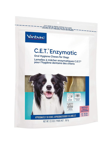 Masticables Enzimáticos Virbac C.E.T. para Perros Medianos 30 Unidades