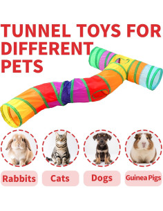 Túnel Interactivo para Gatos Coolcandy S-T 145cm Plegable 2