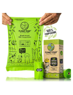Bolsas Compostables para Perros Planet Poop - 60 Unidades