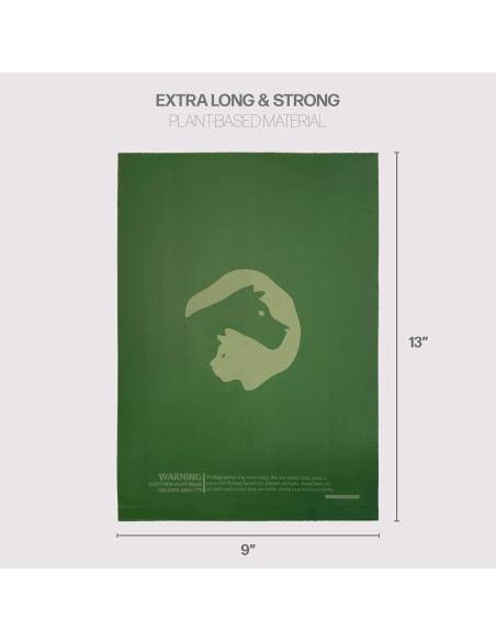 Bolsas de Poop Biodegradables Pet & Posh 120 Unidades 33x23cm