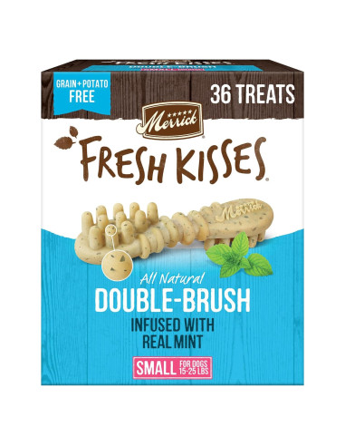 Masticables Dentales Merrick Fresh Kisses para Perros Pequeños 6.8-11.3 Kg - Caja de 36
