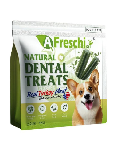 Palitos Dentales de Pavo Afreschi para Perros 1 kg - Hipoalergénicos