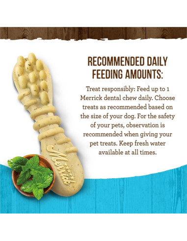 Masticables Dentales Merrick Fresh Kisses para Perros Pequeños 6.8-11.3 Kg - Caja de 36