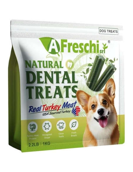 Palitos Dentales de Pavo Afreschi para Perros 1 kg - Hipoalergénicos