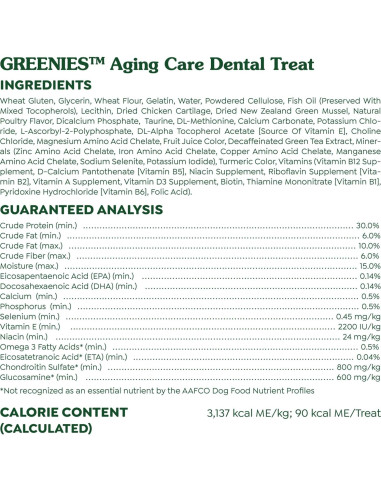 Golosinas Dentales Greenies para Perros Mayores 27 oz