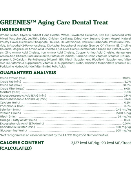 Golosinas Dentales Greenies para Perros Mayores 27 oz