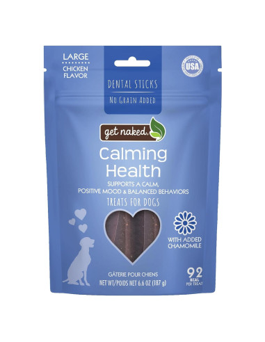 Get Naked Calming Dental Sticks para Perros 187 g Sabor Pollo
