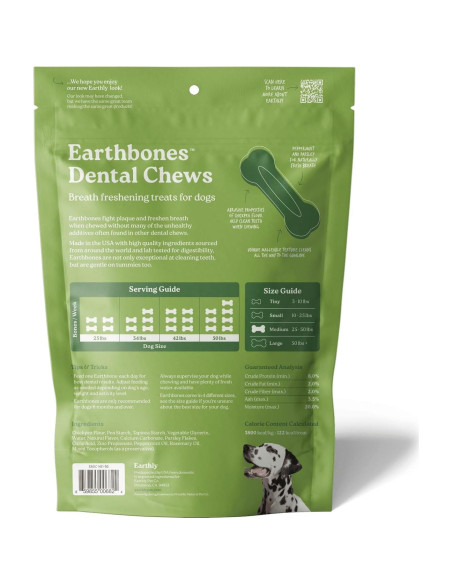 Masticables Dentales Earthbones para Perros 30 Huesos 9-23kg