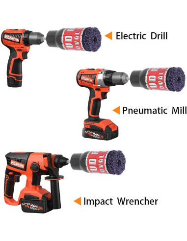 Limpiador de Óxido Lwuey para Taladro 12.7mm - Herramienta Efectiva