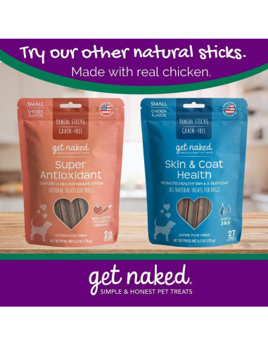 Palitos Masticables Dentales Get Naked 176.4g Control de Peso