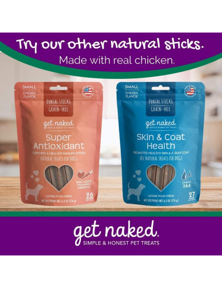 Palitos Masticables Dentales Get Naked 176.4g Control de Peso