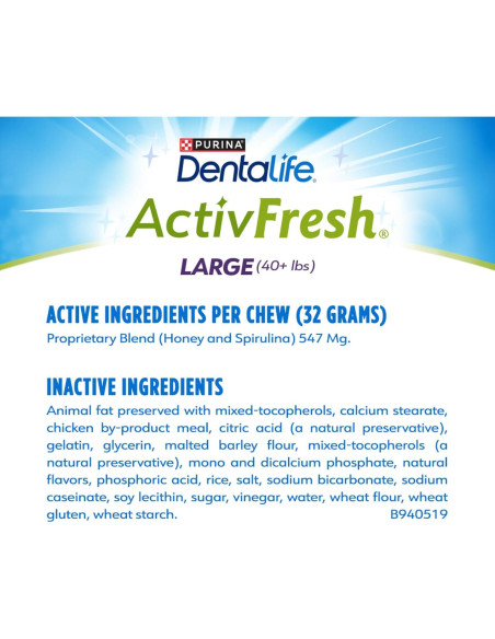 Masticables Dentales DentaLife ActivFresh para Perros Grandes 2x992g