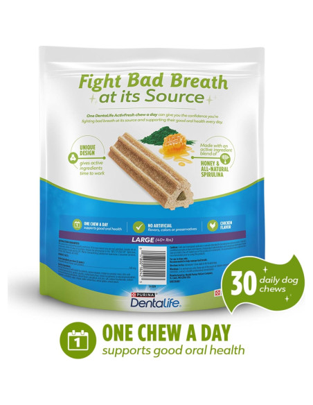 Masticables Dentales DentaLife ActivFresh para Perros Grandes 2x992g