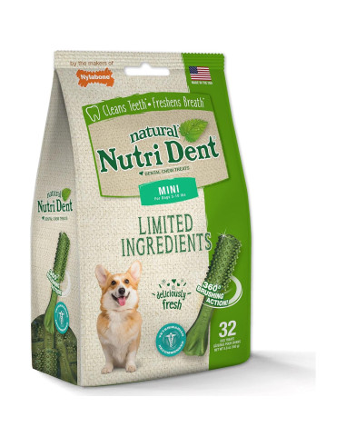 Masticables Dentales Nutri Dent para Perros Sabor Menta Fresca - 5.6 oz