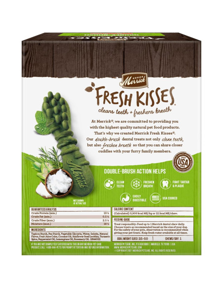 Masticables Dentales Merrick Fresh Kisses 22 Unidades 11-23 Kg