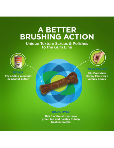 Masticables Dentales BioActivos Fruitables 207g para Perros