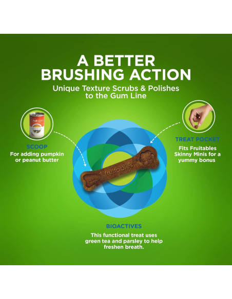 Masticables Dentales BioActivos Fruitables 207g para Perros