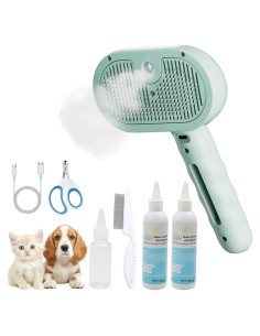 Cepillo de Vapor para Mascotas ElaPhrenix 4 en 1 Verde